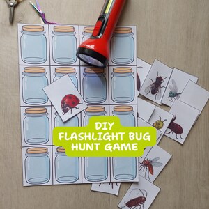 Flashlight Bug Hunt Game, Insects, Educational Printables, Preschool, Quiet Time Activity