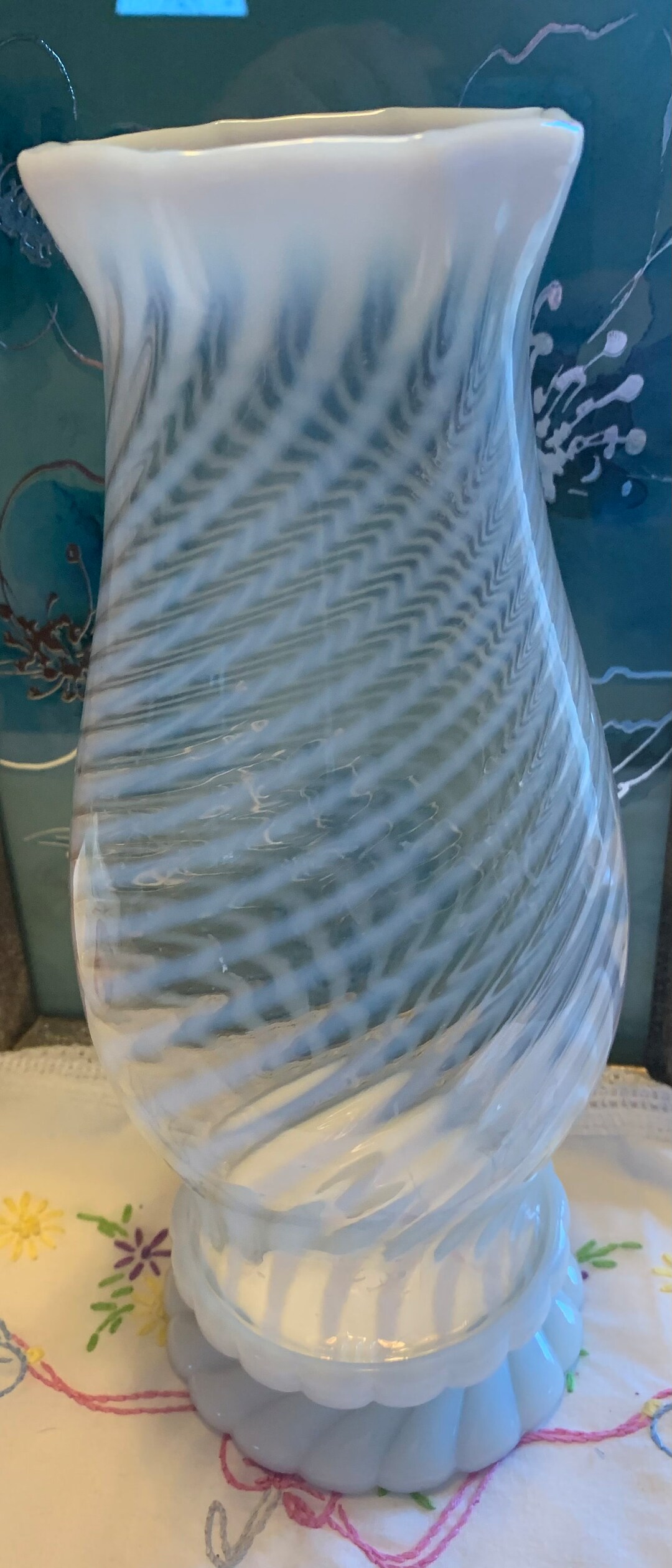 Beautiful Vintage Fenton Glass Candle Holder Etsy