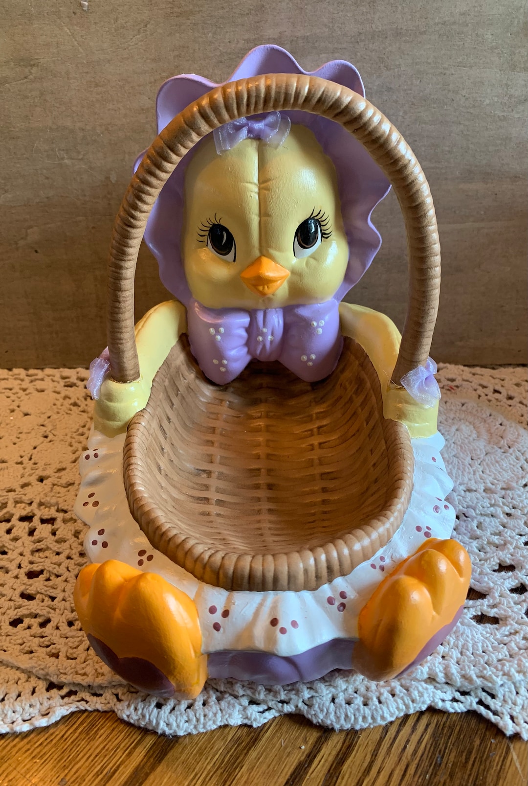 Vintage 1986 Ceramic Easter Basket by Provincial Molds Etsy