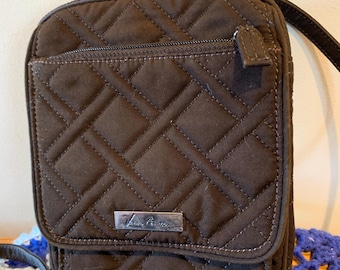 Never used Vera Bradley Brown Crossbody with wallet pocket