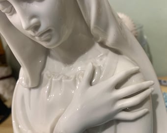 Vintage Boehm Virgin Mary Porcelain Sculpture