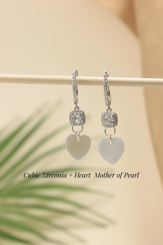 Set di ciondoli e orecchini in argento Sterling 925 con zirconia