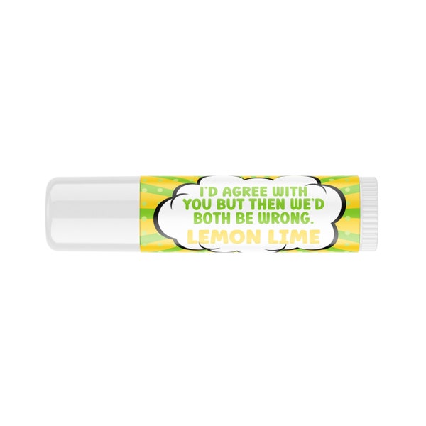 Lemon Lime Jumbo Lip Balm | Novelty Lip Balm| Sarcastic Gift | Moisturizing Hydrating Soothing