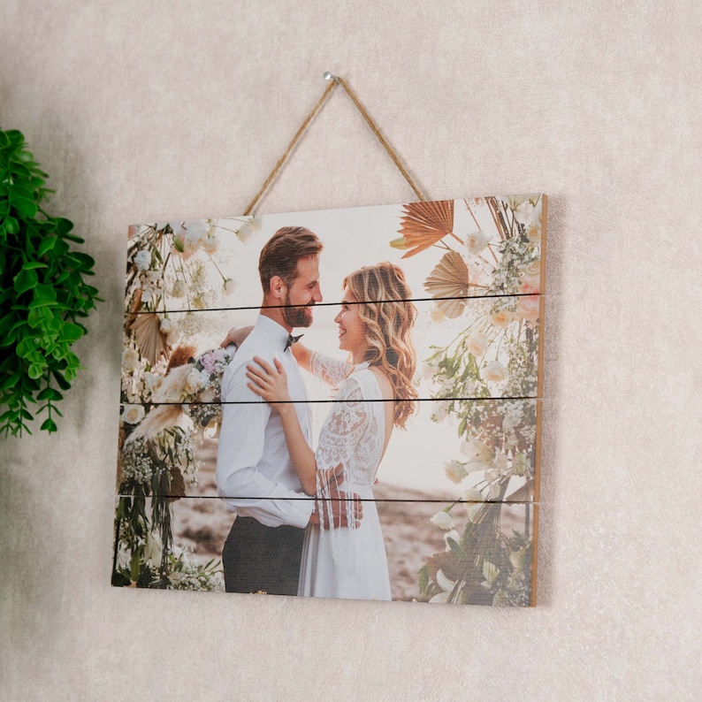 Custom photo print on wood personalized wood for wedding gift home