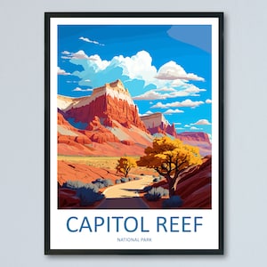 Capitol Reef National Park Travel Print Wall Art Capitol Reef National Park Wall Hanging Home Décor Capitol Reef National Park Gift Art