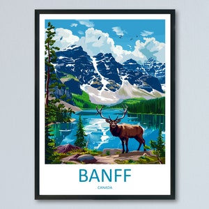 Banff National Park Travel Print Wall Art Banff Wall Hanging Home Décor Banff Gift Art Lovers Canada Art Lover Gift