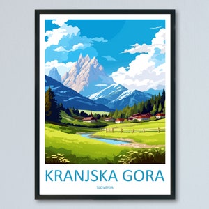 Kranjska Gora Travel Print Kranjska Gora Home Décor Slovenia Art Print Kranjska Gora Wall Print For Gift Wall Hanging Art Travel Slovenia
