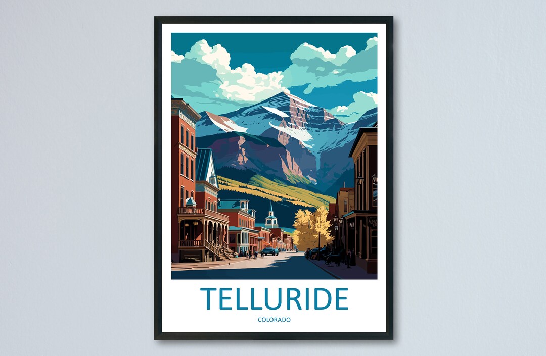 Telluride Travel Print Wall Art Telluride Wall Hanging Home Décor ...