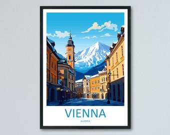 Vienna Travel Print Wall Art Vienna Wall Hanging Home Décor Vienna Gift Art Lovers Austria Art Lover Gift Vienna Travel Poster