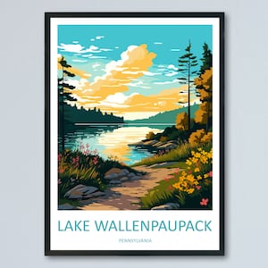 Lake Wallenpaupack Travel Print Wall Art Lake Wallenpaupack Wall Hanging Home Décor Lake Wallenpaupack Gift Art Lovers Pennsylvania Art