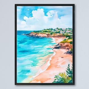 Bermuda watercolor poster Wall Art Bermuda Wall Hanging Home Décor Bermuda Gift Art Lovers Bermuda Art Lover Gift Bermuda wall art