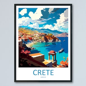 Crete Travel Print Wall Art Crete Greece Wall Hanging Home Decoration Crete Gift Art Lovers Wall Art Print Crete Greece Wall Poster Art