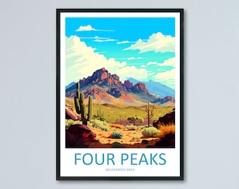 Four Peaks Wilderness Area Travel Print Wall Art Four Peaks Wall