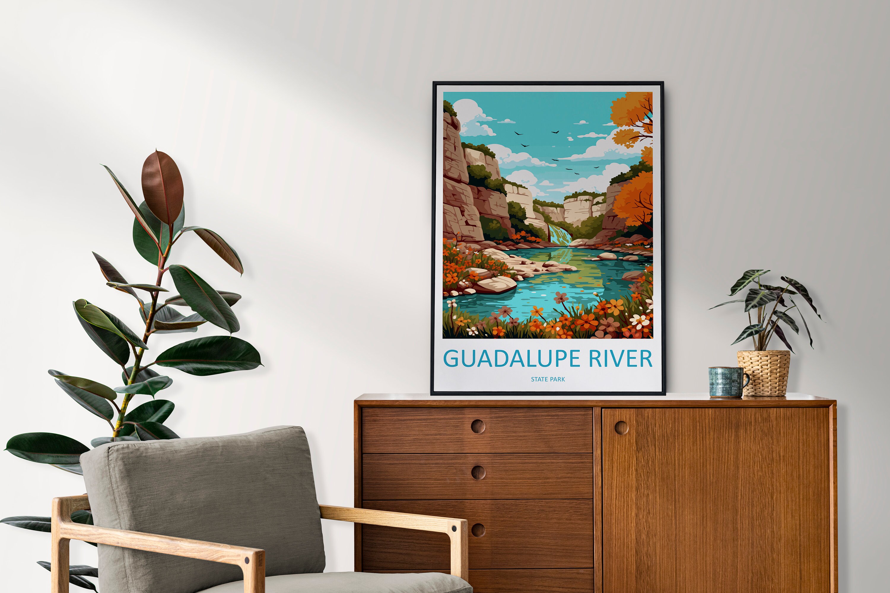 Guadalupe River State Park Travel Print Wall Art Guadalupe pic
