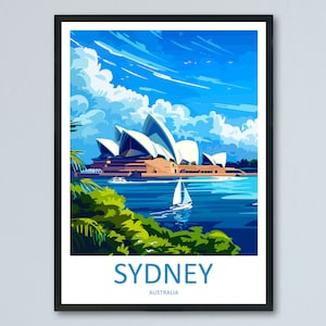 Sydney Opera House Travel Print Wall Art Sydney Opera House Wall Hanging Home Décor Sydney Gift Art Lovers Wall Art Australia Poster Decor