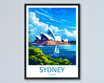 Sydney Opera House Travel Print Wall Art Sydney Opera House Wall Hanging Home Décor Sydney Gift Art Lovers Wall Art Australia Poster Decor