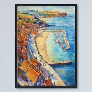 Whitby Watercolor Poster Wall Art Whitby Wall Hanging Home Décor Whitby Gift Art Lovers United Kingdom Art Lover Gift United Kingdom Art