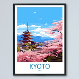 Kyoto Travel Print Wall Art Kyoto Wall Hanging Home Décor Kyoto Gift Art Lovers Kyoto Art Lover Gift Japan Travel Gift