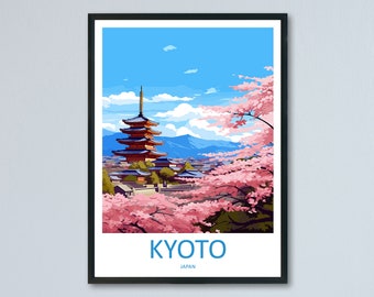 Kyoto Travel Print Wall Art Kyoto Wall Hanging Home Décor Kyoto Gift Art Lovers Kyoto Art Lover Gift Japan Travel Gift
