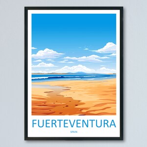 Fuerteventura Travel Print Wall Art Fuerteventura Wall Hanging Home Décor Fuerteventura Gift Art Lovers Spain Art Lover Gift Fuerteventura