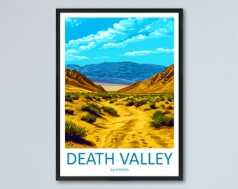 Death Valley National Park reizen afdrukken kunst aan de muur Death Valley muur hangende huisinrichting Death Valley cadeau kunstliefhebbers Californië kunstliefhebber cadeau