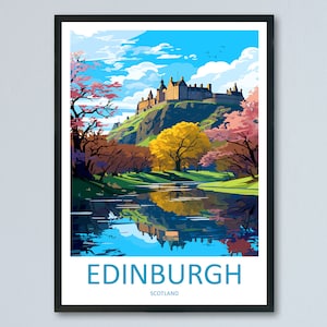 Edinburgh Cityscape Print Edinburgh Home Decor European City Art Print Edinburgh Wall Art Scotland Enthusiast Gift Wall Hanging Edinburgh