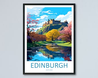 Edinburgh Cityscape Print Edinburgh Home Decor European City Art Print Edinburgh Wall Art Scotland Enthusiast Gift Wall Hanging Edinburgh