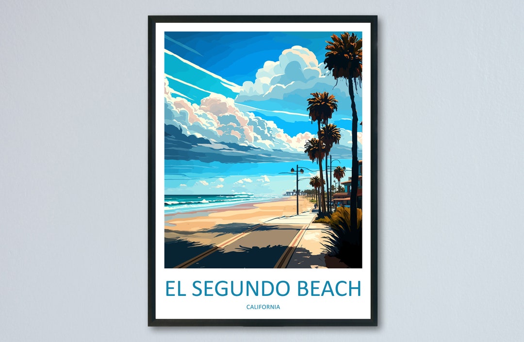 El Segundo Beach Travel Print Wall Art El Segundo Beach Wall Etsy UK