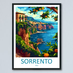 Sorrento Travel Print Wall Art Sorrento Wall Hanging Home Décor Sorrento Gift Art Lovers Italy Art Lover Gift Sorrento Print Sorrento Art