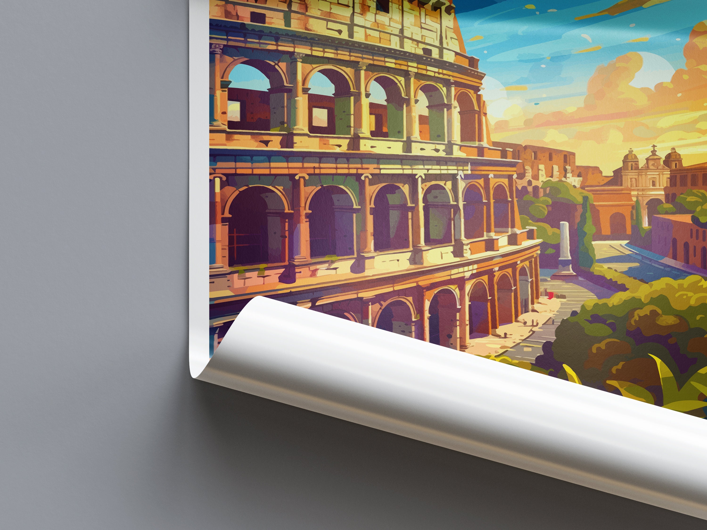Wall Prints Rome Rome Travel Print Wall Art Rome Wall Hanging Home Décor Rome Gift Art ...