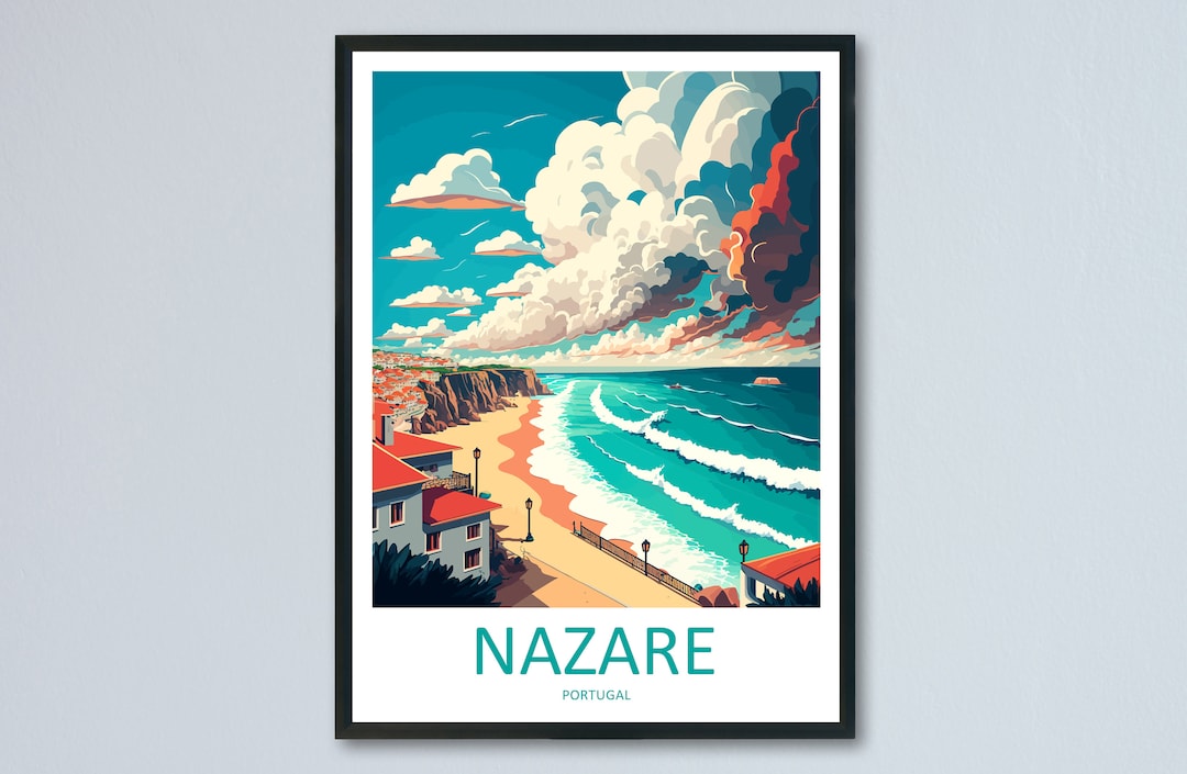 Nazaré Travel Print Wall Art Nazaré Wall Hanging Home Décor Nazaré Gift