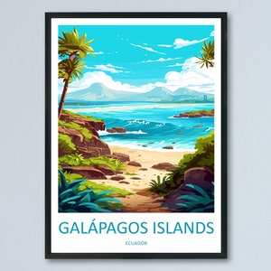 Galápagos Islands Travel Print Wall Art Galápagos Islands Wall Hanging Home Décor Galápagos Islands Gift Art Lovers Ecuador Art Lover Gift