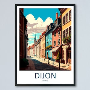 Dijon Travel Print Wall Art Dijon Wall Hanging Home Décor Dijon Gift Art Lovers France Art Lover Gift Dijon Print France Artwork Gift