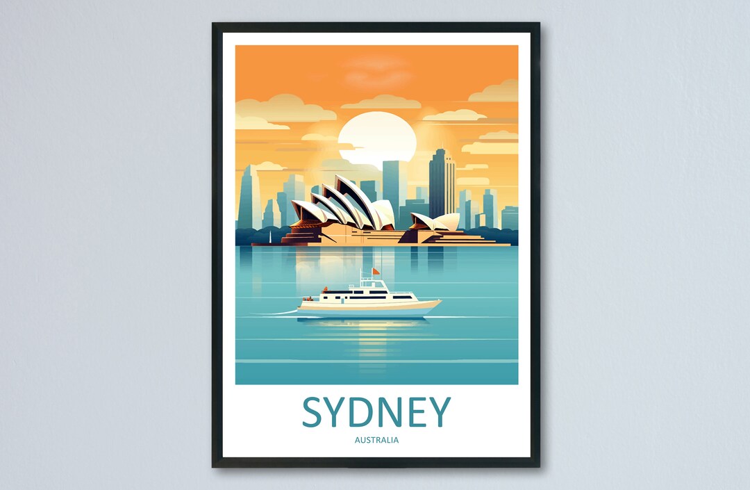 Sydney Opera House Travel Print Wall Art Sydney Wall Hanging Home Décor Sydney Gift Art Lovers