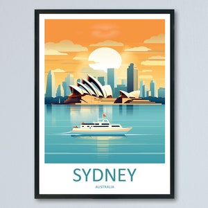 Sydney Opera House Travel Print Wall Art Sydney Wall Hanging Home Décor Sydney Gift Art Lovers Wall Art Australia Travel Print Opera House