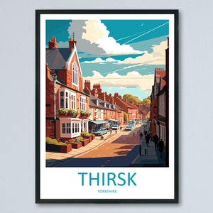 Thirsk Travel Print Wall Art Thirsk Wall Hanging Home Décor Thirsk Gift Art Lovers England Art Lover Gift Print Artwork