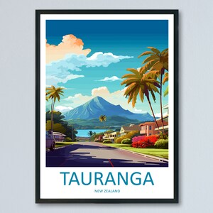 Impresión de viaje de Tauranga Arte de pared Colgante de pared de Tauranga Decoración del hogar Regalo de Tauranga Amantes del arte Regalo para amantes del arte de Nueva Zelanda Impresión Arte de Nueva Zelanda