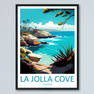 La Jolla Cove Travel Print Wall Art La Jolla Cove Wall Hanging Home Décor La Jolla Cove Gift Art Lovers California Art Lover Gift