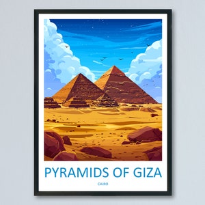 Cairo Travel Print Wall Art Cairo Egypt Wall Hanging Home Decoration Cairo Gift Art Lovers Wall Art Print Cairo Great Pyramids Of Giza