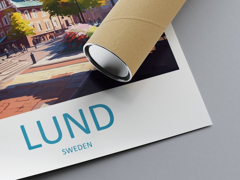 Lund Text Lund Travel Print Wall Art Lund Wall Hanging Home Décor Lund Gift Art ...