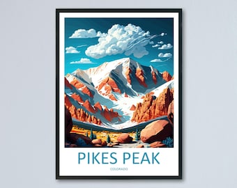 Pikes Peak Reise Print Wand Kunst Pikes Peak Wandbehang Home Décor Pikes Peak Geschenk Kunstliebhaber Colorado Kunst Geschenk Liebhaber Druck Für Pikes Peak