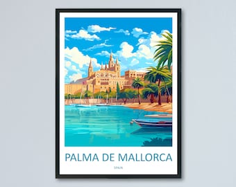 Palma De mallorca Travel Print Wall Art Palma De mallorca Wall Hanging Home Décor Palma De mallorca Gift Art Lovers Spain Art Lover Gift