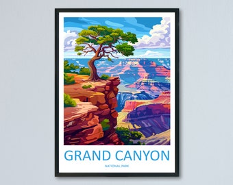 Grand Canyon National Park Travel Print Wall Art Grand Canyon Wall Hanging Home Décor Grand Canyon Gift Art Lovers Arizona Art Lover Gift