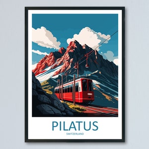 Pilatus Travel Print Wall Art Pilatus Wall Hanging Home Décor Pilatus Gift Art Lovers Switzerland Art Lover Gift Pilatus Travel Art