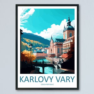 Karlovy Vary Travel Print Wall Art Karlovy Vary Wall Hanging Home Décor Karlovy Vary Gift Art Lovers Czech Republic Art Lover Gift Karlovy