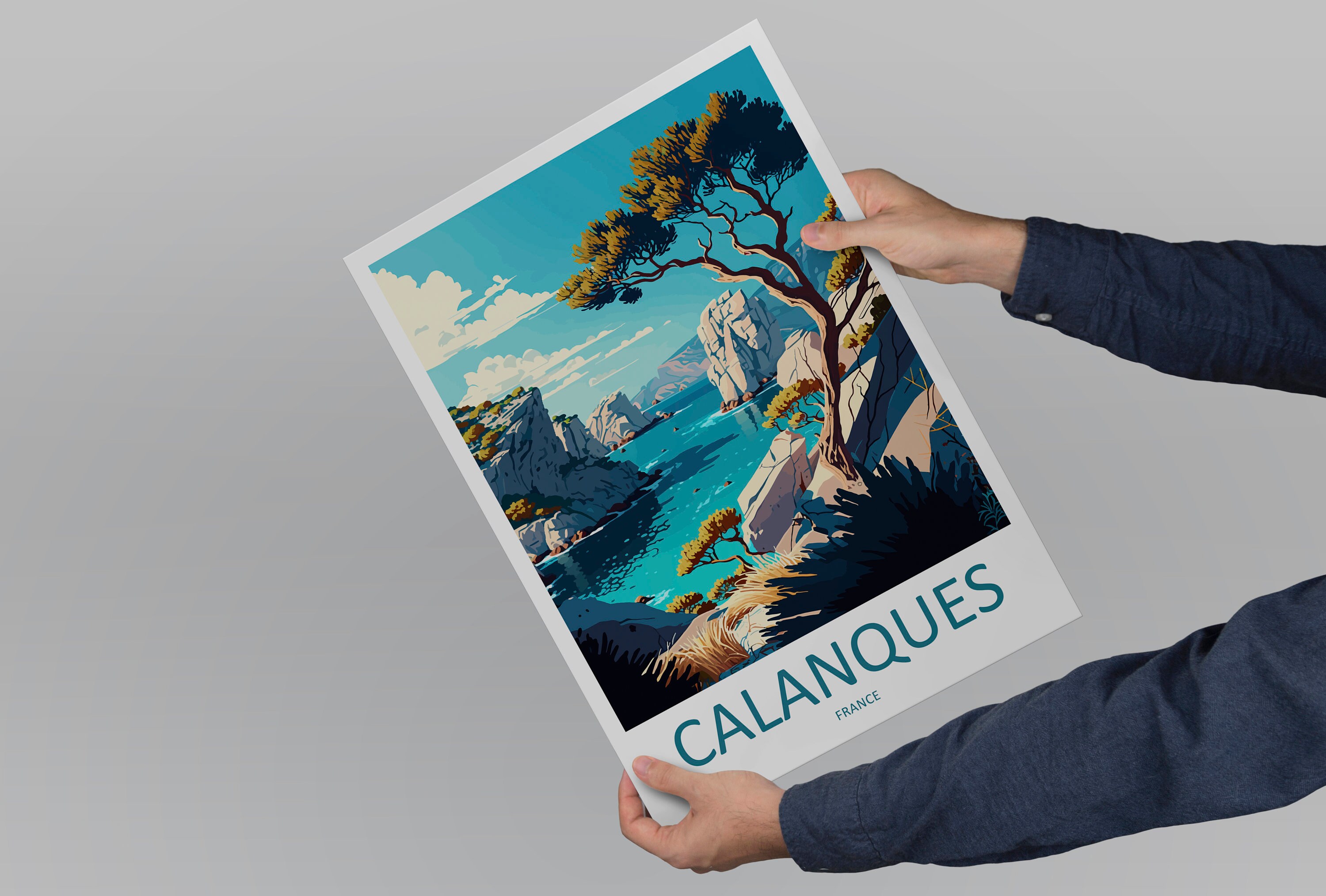 Discover Affiche Les Calanques Voyage Ancien