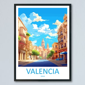 Valencia Travel Print Wall Art Valencia Wall Hanging Home Décor Valencia Gift Art Lovers Spain Art Lover Gift Valencia Print Spain Wall Art