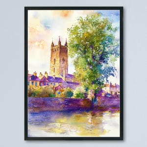 Limerick Watercolor Poster Wall Art Limerick Wall Hanging Home Décor Limerick Gift Art Lovers Ireland Wall Art Limerick Travel Poster Gift