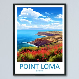 Point Loma Travel Print Wall Art Point Loma Wall Hanging Home Décor Point Loma Gift Art Lovers California Art Lover Gift