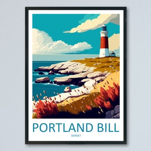 Portland Bill Travel Print Wall Art Portland Bill Wall Hanging Home Décor Portland Bill Gift Art Lovers England Art Lover Gift Portland Bill